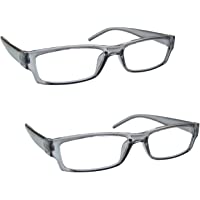 Los mejores  - The Reading Glasses Company Gafas De Lectura Gris Ligero Cómodo Lectores Valor Pack 2 Estilo Diseñador Hombres Mujeres…